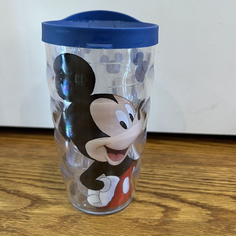 NWOT Tervis Tumbler Mickey Mouse Clear with Blue Lid
